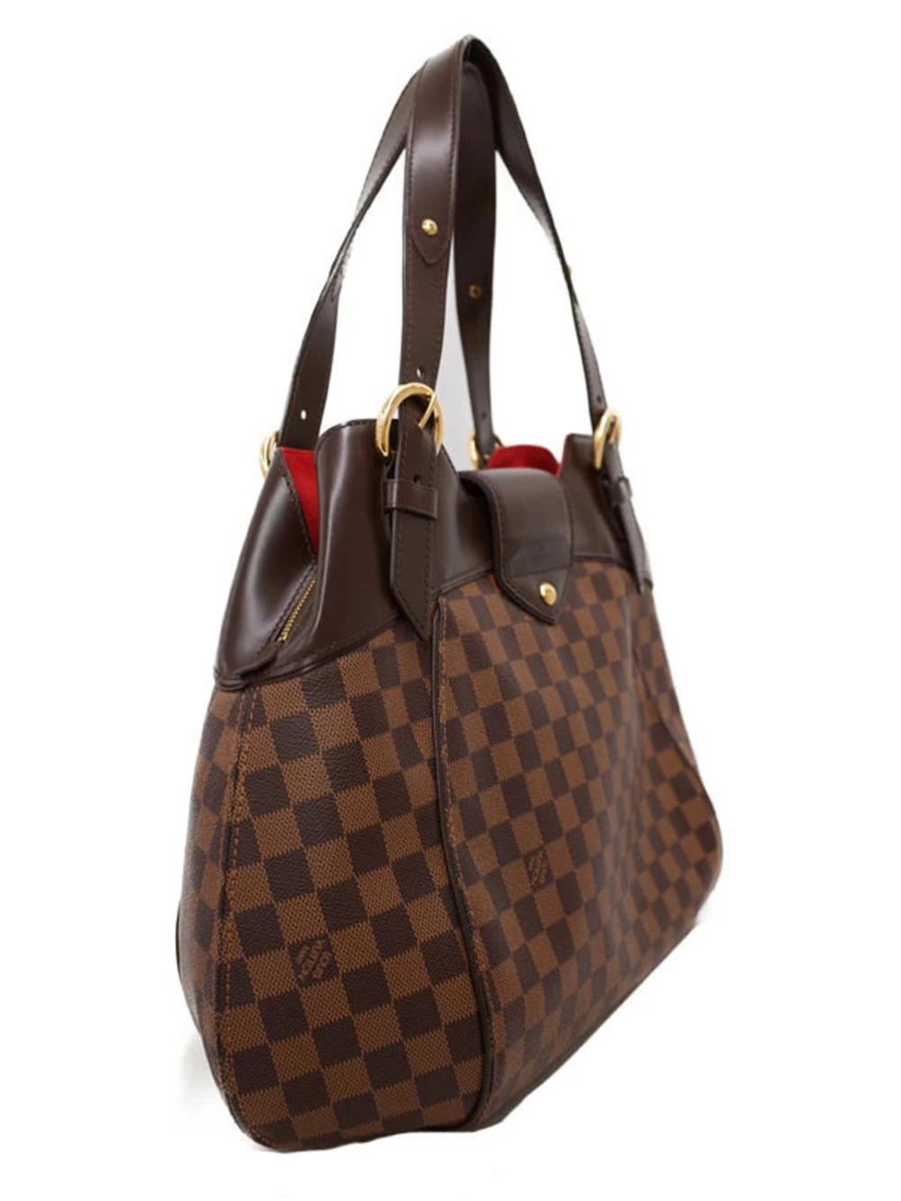 Louis Vuitton Shoulder Damier Sistina Bag Brown